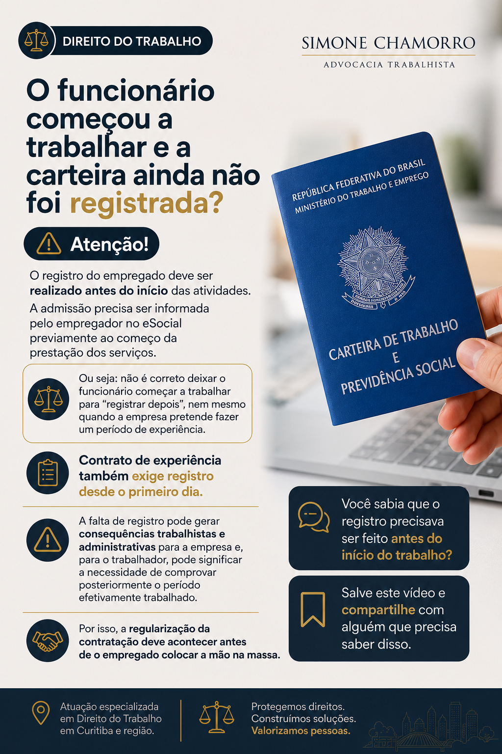 Registro na carteira do trabalhador