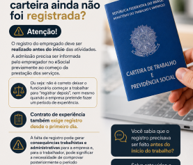 Registro na carteira do trabalhador